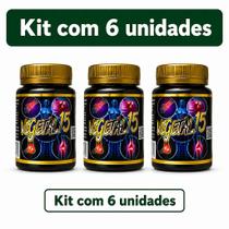 Kit 6 Frascos de Vegetal 15 com 90 Cápsulas Veganas Sem Sabor