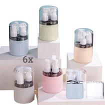 Kit 6 Frascos Spray Reutilizáveis para Viagem Passeio Cosméticos Creme Xampu Shampoo Condicionador Perfume Organização Praticidade Kit 6 Frascos Spray Reutilizáveis para Viagem Passeio Cosméticos Creme Xampu Shampoo Condicionador Perfume Organização Praticidade
