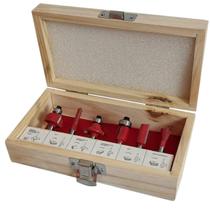 Kit 6 Fresas Retas Haste 1/4 Para Tupia Profissional Htom Kit 6 Fresas Retas Haste 1/4 Para Tupia Profissional Htom