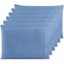 Kit 6 Fronhas ( 3 Pares ) Percal 200 Fios 100% Algodão Ponto Palito