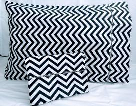 Kit 6 Fronhas De Chevron Estampado Algodão Ponto Palito 90x50 Kit 6 Fronhas De Chevron Estampado Algodão Ponto Palito 90x50