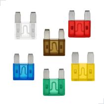 Kit 6 Fusíveis Mini ATM 7,5a 10a 15a 20a 25a e 30a Universal Carro Moto 12v