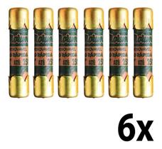 Kit 6 Fusivel Tipo Cartucho De Latão 60a /250v Porcelanas