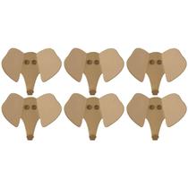 Kit 6 Gancho Elefante 8cm Dourado Aço Carbono Luft Masutti de Parede Roupas Kit 6 Gancho Elefante 8cm Dourado Aço Carbono Luft Masutti de Parede Roupas