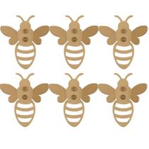 Kit 6 Ganchos Cabideiros Multiuso Abelha Aço Cromado Dourado Organizar Cozinha Lavanderia Kit 6 Ganchos Cabideiros Multiuso Abelha Aço Cromado Dourado Organizar Cozinha Lavanderia