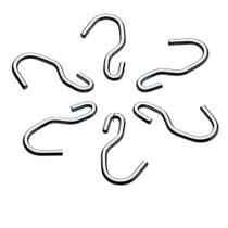 Kit 6 Ganchos Para Barra Piatina Suporte Parede Cromado