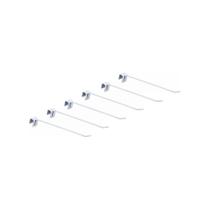 Kit - 6 Ganchos Simples 30Cm Branco New Plus - Sa Gôndolas