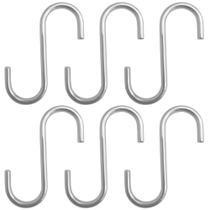 Kit 6 Ganchos Tipo S Multiuso Cromado 2cm Schimitt para Barra de Utensílios Toalha