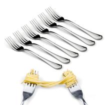Kit 6 Garfos Aço Inox Talher Mesa Cozinha Buffet Restaurante Kit 6 Garfos Aço Inox Talher Mesa Cozinha Buffet Restaurante