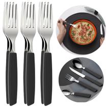 Kit 6 Garfos De Mesa Martinazzo Conjunto Talheres Dentes Aço Inox Alta Qualidade Cabos Polipropileno