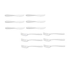 Kit 6 Garfos E 6 Facas De Mesa Aço Inox Restaurante Buffet Kit 6 Garfos E 6 Facas De Mesa Aço Inox Restaurante Buffet