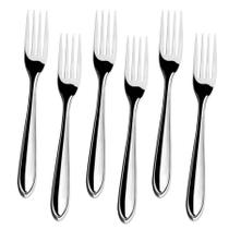 Kit 6 Garfos Mesa Talheres Aço Inoxidável Jogo Talher Alta Qualidade para Cozinha Kit 6 Garfos Mesa Talheres Aço Inoxidável Jogo Talher Alta Qualidade para Cozinha