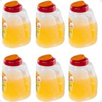 Kit 6 Garrafa Jarra Retangular Agua Suco Bebidas 1,75L