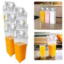 Kit 6 Garrafa Plástica Acrílica Transparente 1 litro com Tampa Hermética Kit 6 Garrafa Plástica Acrílica Transparente 1 litro com Tampa Hermética