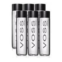 Kit 6 Garrafas Água com Gás Voss Original 375ml Vidro Mineral Premium Garrafa Icônica