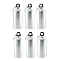 Kit 6 Garrafas Chaveiro Mosquetão 400ml Personalizável