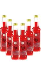 Kit 6 garrafas Coquetel Alcoólico Pinga Vermelha Drink Red Sweet 275ml - Novo Engenho