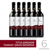 Kit 6 Garrafas de Vinho Tinto Seco Fino Tannat Gran Reserva