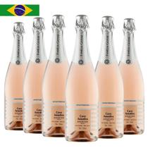 Kit 6 Garrafas Espumantes Cave Amadeu Moscato Demi-sec Rosé 750ml
