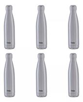 Kit 6 garrafas térmicas Inox de água gelada 1 litro Kit 6 garrafas térmicas Inox de água gelada 1 litro