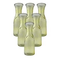 Kit 6 Garrafas Vidro Verde 1200ml Jarra Decanter Vaso Flores