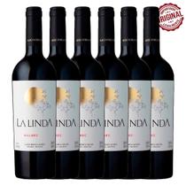 Kit 6 Garrafas Vinho Argentino La Linda Malbec 750Ml