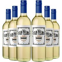 Kit 6 Garrafas Vinho Branco San Telmo Chardonnay 750ml