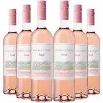 Kit 6 Garrafas Vinho Rose Bons Ventos Fresh 750ml