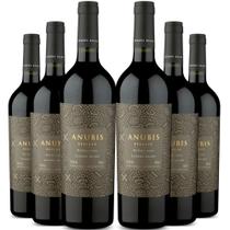 Kit 6 Garrafas Vinho Tinto Anubis Reserva Malbec 750ml
