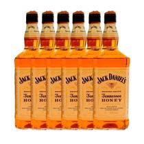Kit 6 Garrafas Whisky Jack Daniels Honney 1 Litro