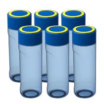 Kit 6 Garrafinhas De Água Squeeze Esporte Alça 550ml Treino Escritório Garrafa Atacado Kit 6 Garrafinhas De Água Squeeze Esporte Alça 550ml Treino Escritório Garrafa Atacado