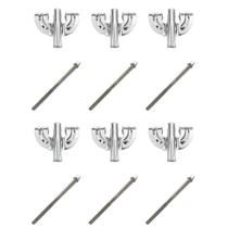 Kit 6 Garras Bumbo Cromado 12.1 + 6 Parafusos 110mm x 6mm - Spanking