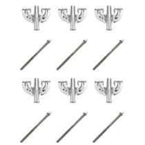 Kit 6 Garras Bumbo Cromado 12.1 + 6 Parafusos 110Mm X 6Mm - Spanking