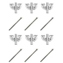 Kit 6 Garras Bumbo Cromado 12.1 + 6 Parafusos 110Mm X 6Mm - Spanking