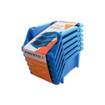Kit 6 Gavetas Empilhaveis N3 Azul Presto Kit 6 Gavetas Empilhaveis N3 Azul Presto