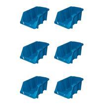 Kit 6 Gavetas Plástica Empilhável N.5 Azul 42002 Presto