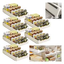 Kit 6 Gaveteiro Organizador Deslizante Multifuncional Cozinha Casa Aço Bandeja Embutida Fruteira