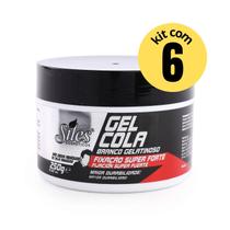 Kit 6 Gel Cola Fixação Super Forte 250g - Siles