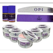Kit 6 Gel Piubella Pink Lu 3 28G + Primer E Regulador Kit 6 Gel Piubella Pink Lu 3 28G + Primer E Regulador