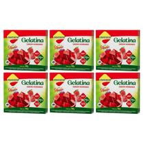 Kit 6 Gelatina Diet Plus Morango Com Stevia 10G Lowçucar Kit 6 Gelatina Diet Plus Morango Com Stevia 10G Lowçucar