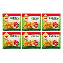 Kit 6 gelatina diet vitamina c plus manga com stevia 10g lowçucar