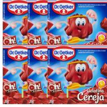 Kit 6 Gelatina Dr. Oetker Sabor Cereja 20gr