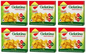 Kit 6 Gelatina Pó Diet C/ Stevia Plus Maracuja Lowçucar 10gr