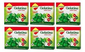 Kit 6 Gelatina Pó Diet Com Stevia Plus Limão Lowçucar 10gr