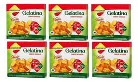Kit 6 Gelatina Pó Diet Com Stevia Plus Manga Lowçucar 10gr