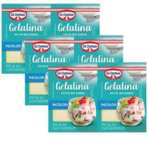 Kit 6 Gelatina Sem Sabor Dr. Oetker Em Envelopes de 12g
