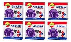Kit 6 Gelatina Zero Açúcar Sabor Amora 10g Lowçucar
