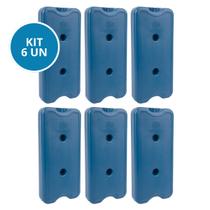 Kit 6 Gelo Placa Gel Artificial Reutilizável Rígido 1000ml