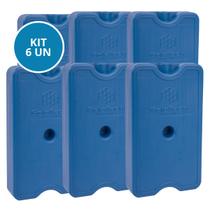 Kit 6 Gelo Placa Gel Artificial Reutilizável Rígido 500ml Alta Capacidade De Resfriamento Transporte Alimentos Bebidas Medicamentos para Cooler Caixa