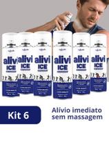 Kit 6 Gelo Spray Alivi Ice My Health 280ml Alívio Imediato para Dores Musculares Torções e Cansaço